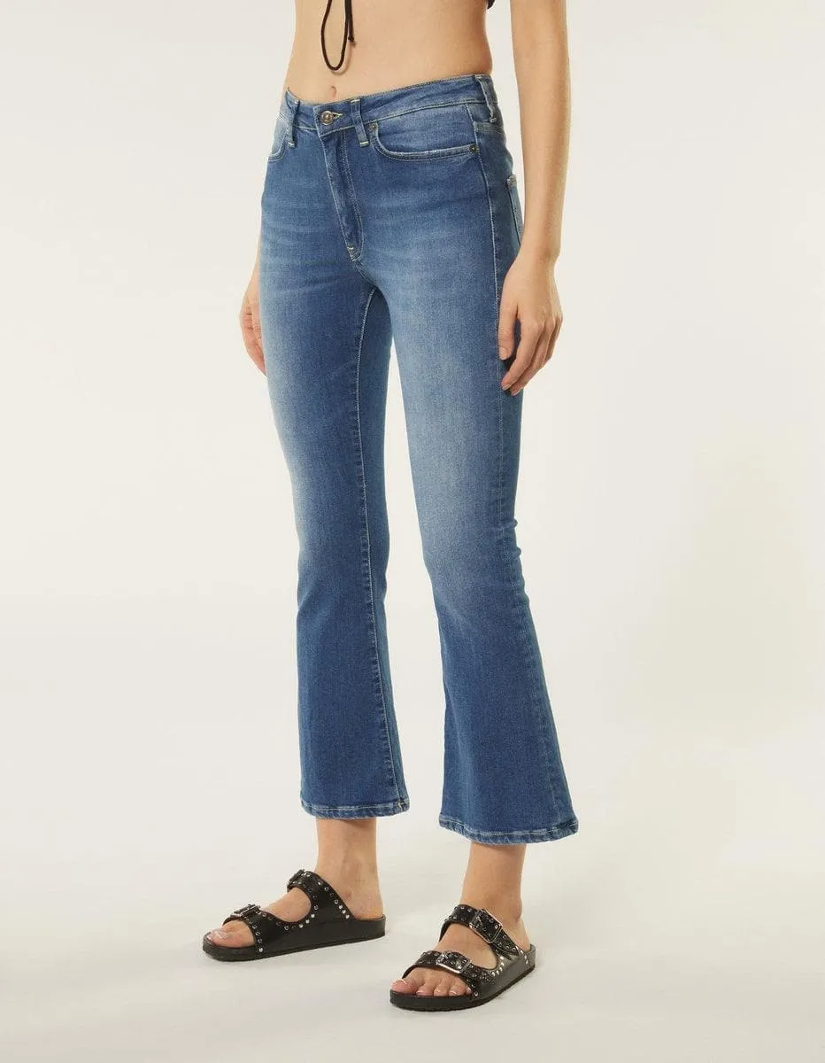 Jeans mandy super skinny bootcut in denim stretch
