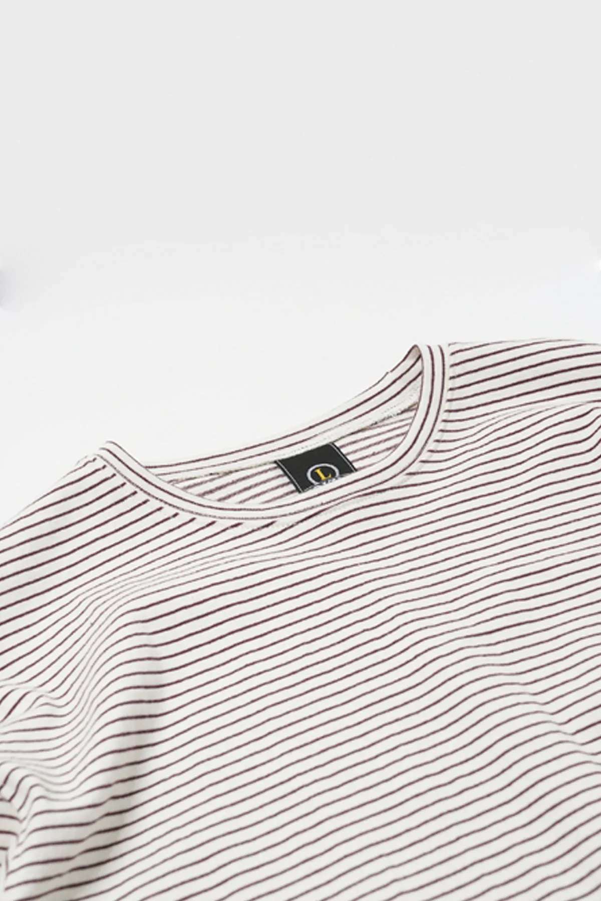 Stripe Oversized Relaxed Tee - Ivory