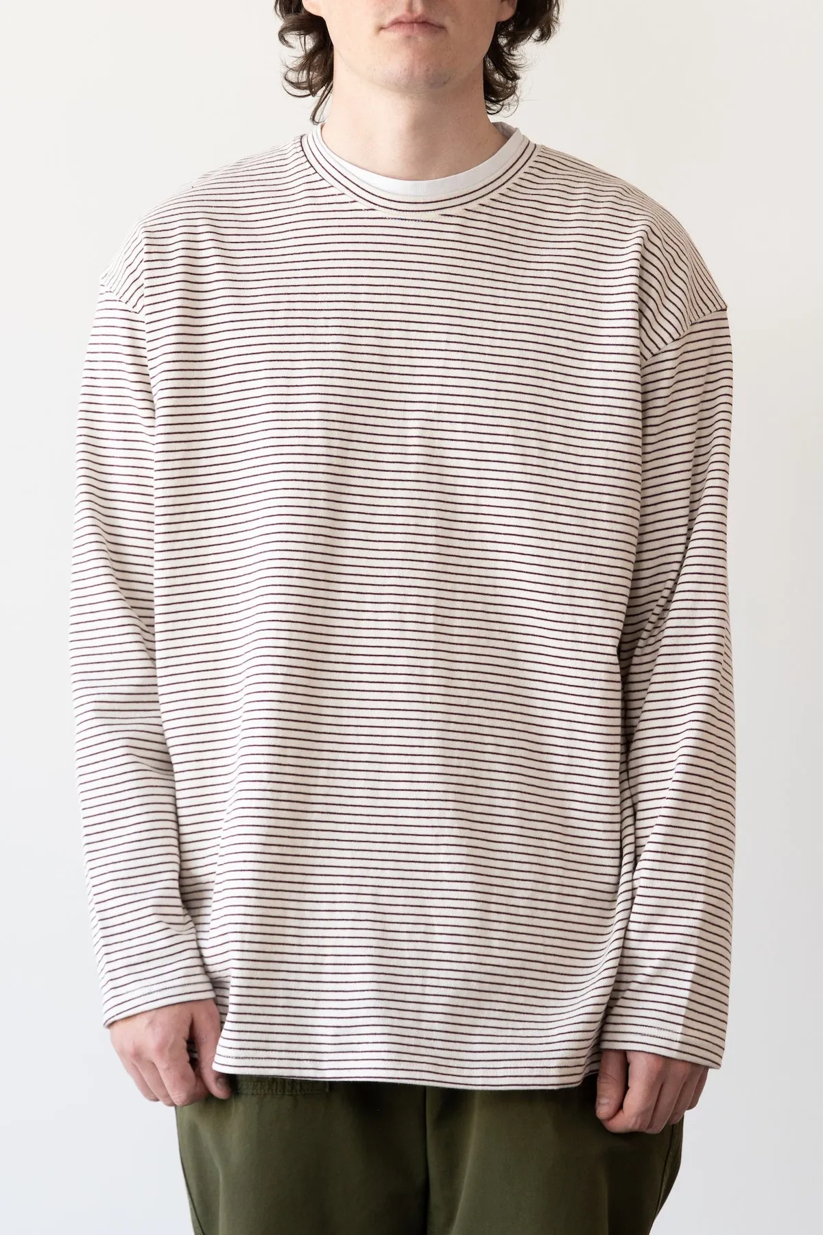 Stripe Oversized Relaxed Tee - Ivory